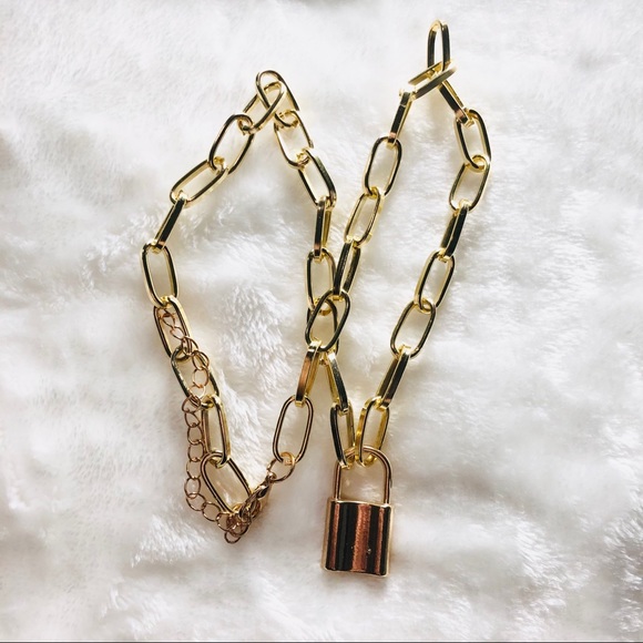 Choker Lock Necklace Layered Necklace - Picture 5 of 9